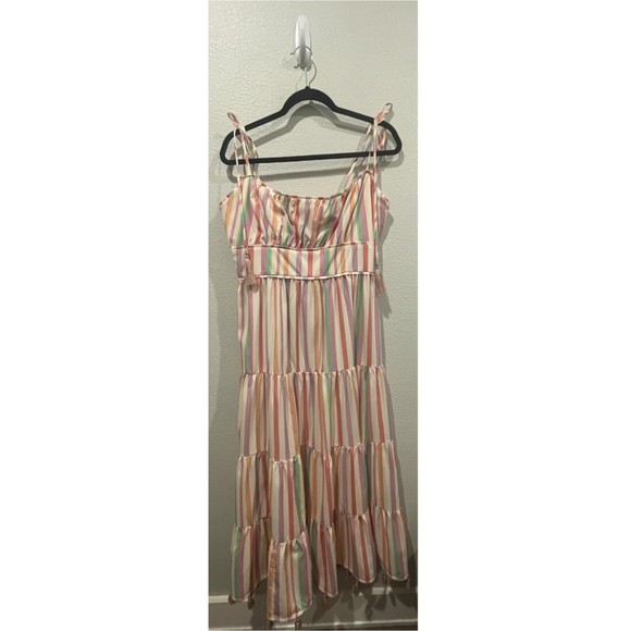 CHICWISH Rainbow Striped Multicolor Summer Maxi Dress - Picture 6 of 6